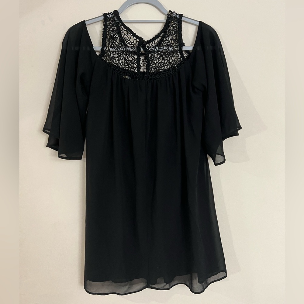 Women’s black sheer dress | Heart Soul